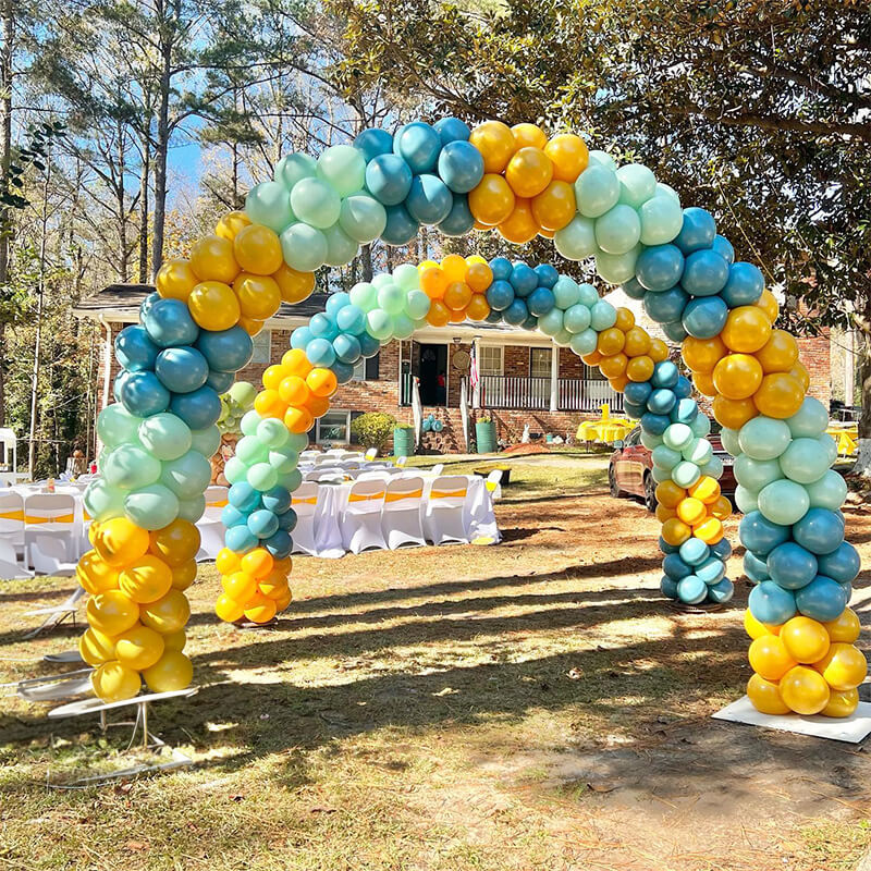 10x8 Ft Aluminum Balloon Arch Frame Wedding Arch Stand-ubackdrop