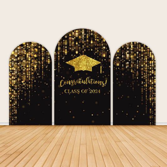 2024 Glitter Graduation Party Decors Backdrop Covers-ubackdrop