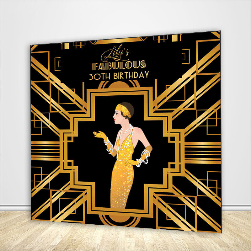 30th Birthday Party Gatsby Party Roaring Themed Backdrop-ubackdrop
