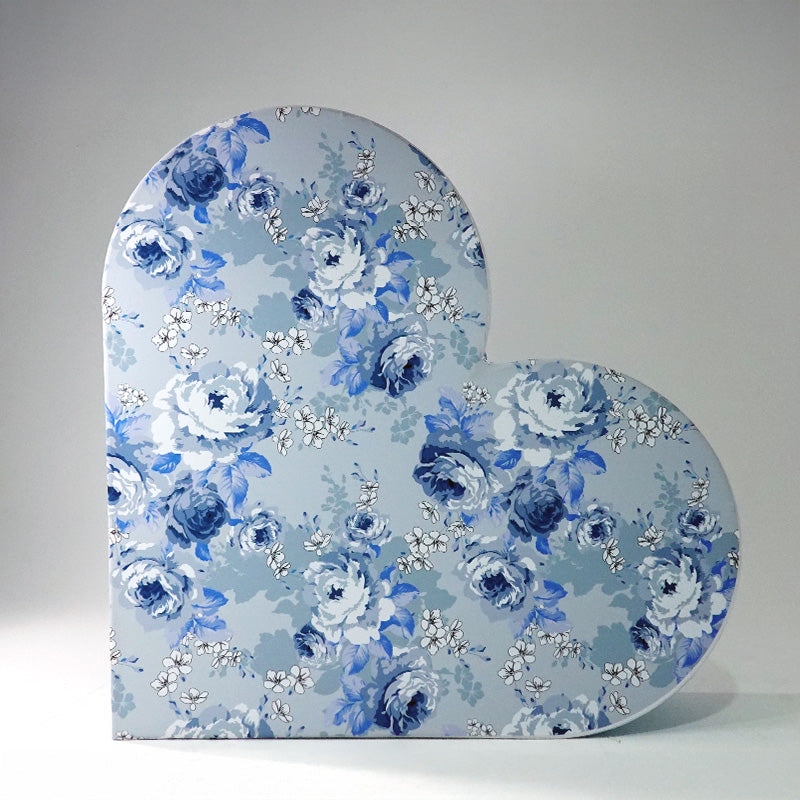 3D 8x8ft Double Layer Side Laying Heart for Party Decor Backdrop Stand-ubackdrop