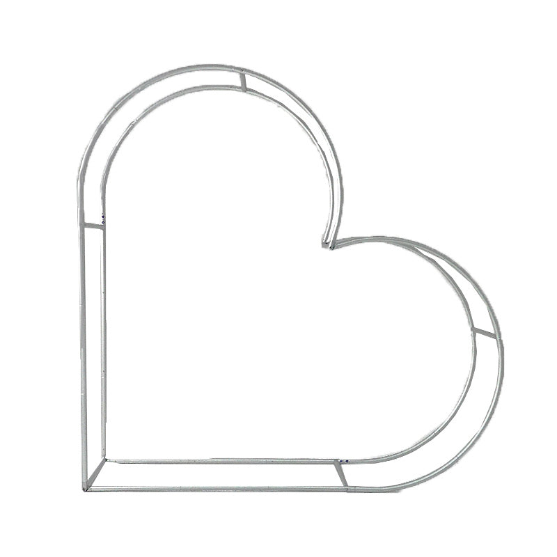 3D 8x8ft Double Layer Side Laying Heart for Party Decor Backdrop Stand-ubackdrop