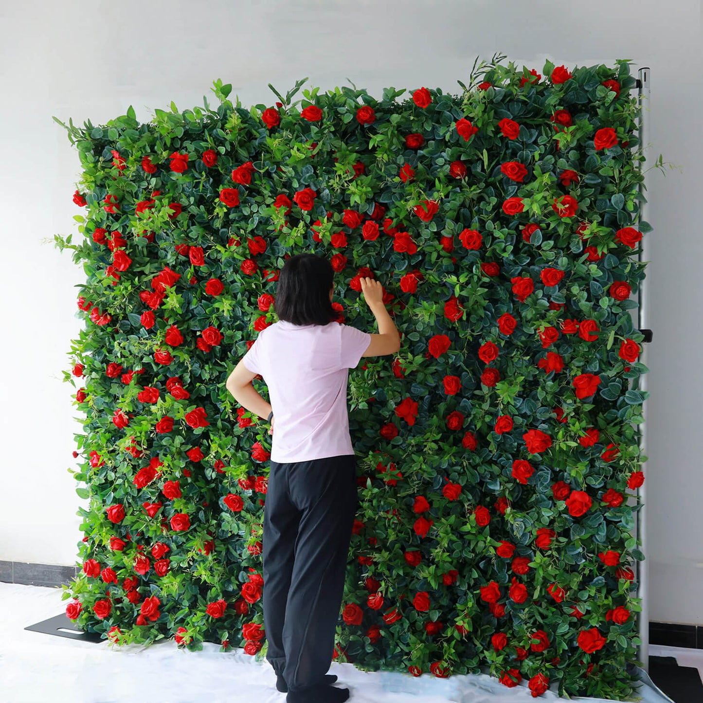 3D Artificial Wedding Flower Wall Backdrop For Event Wedding&Birthday Decoration-ubackdrop