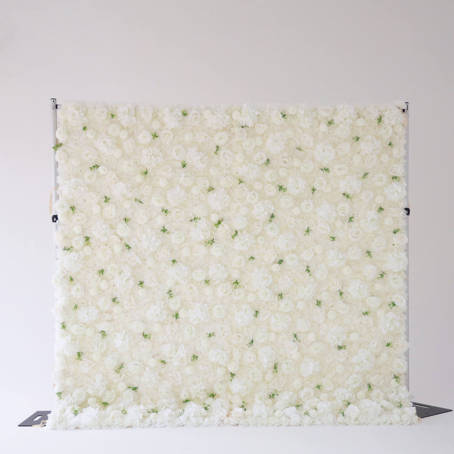 3D White Luxury Fabric Artificial Flower Wall Wedding Party Decor-ubackdrop