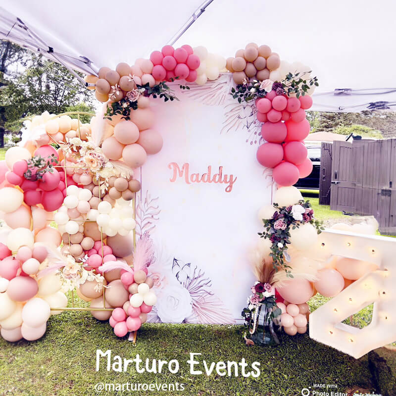 3x7ft Party Backdrop Stand Party Decor Baby Shower Birthday Rectangular Wall Stand-ubackdrop