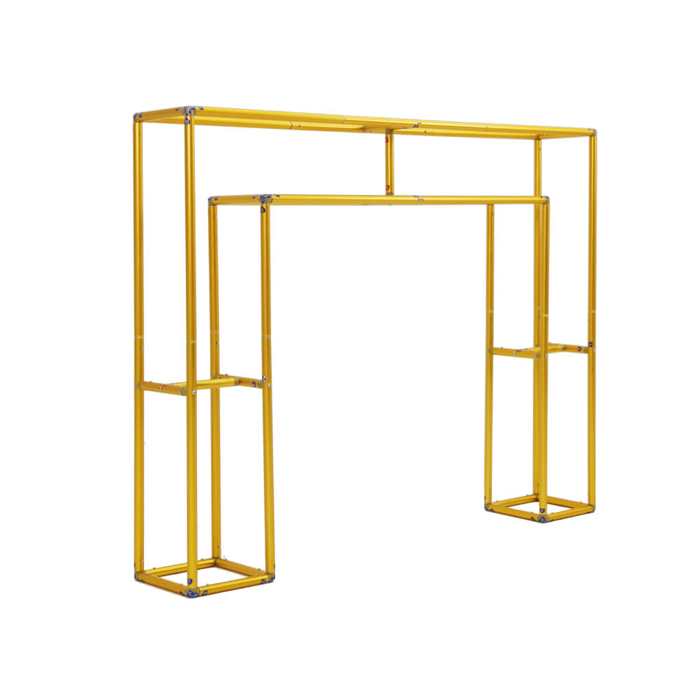 4x5ft Golden Table Centerpiece Arch Frame Stand for Party Decoration