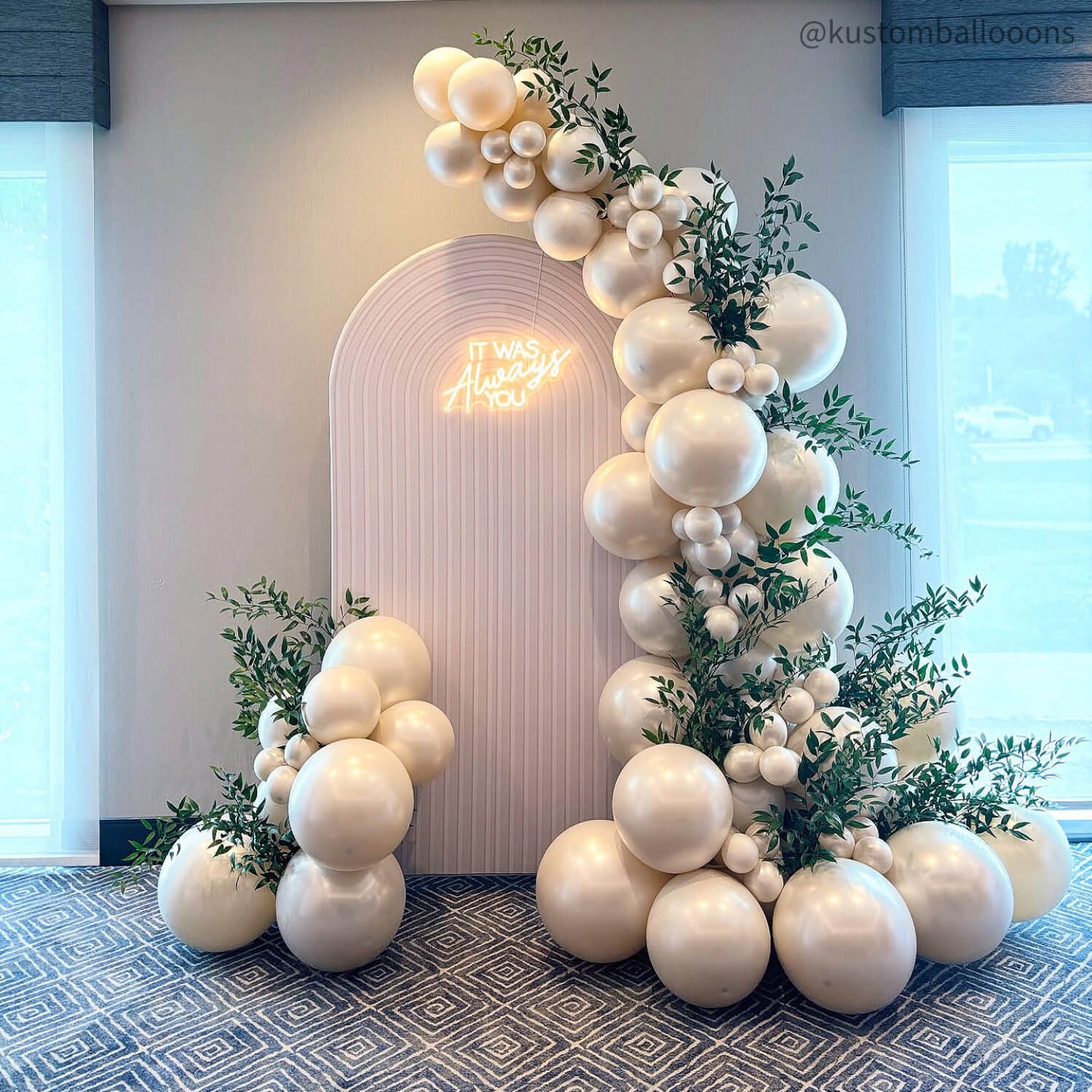 4x7ft Chiara Arched Backdrop Frame Custom Arched Wall Backdrop Cover for Party Decoration-ubackdrop