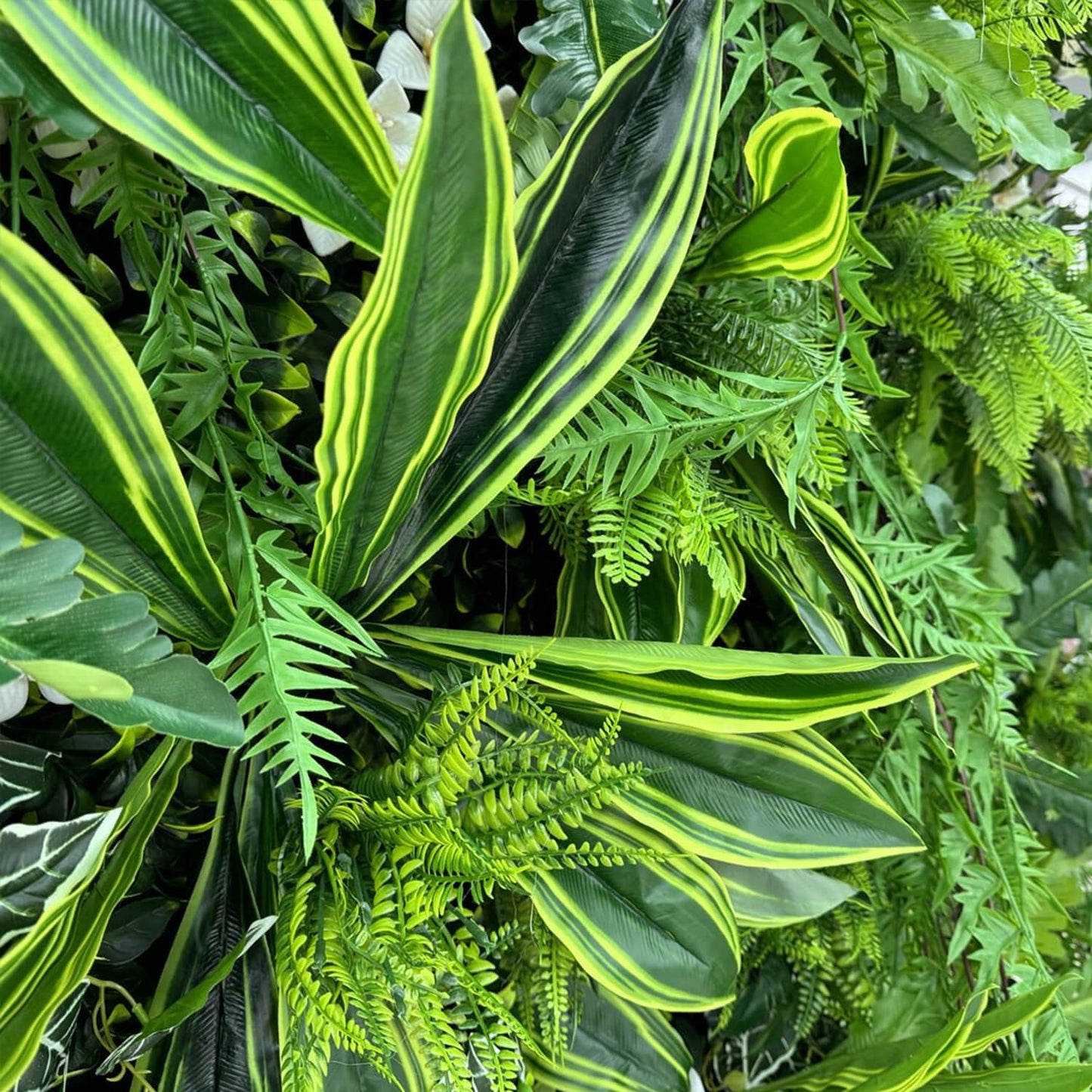 5D Green Jungle Fabric Artificial Flower Wall Party Decor Outdoor-ubackdrop