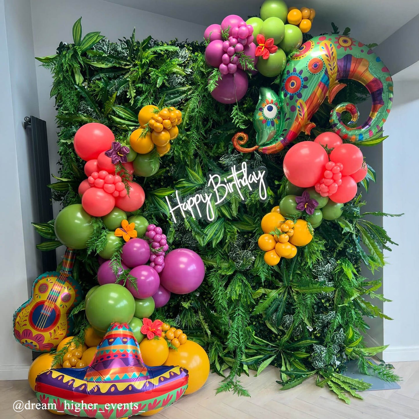 5D Green Jungle Fabric Artificial Flower Wall Party Decor Outdoor-ubackdrop