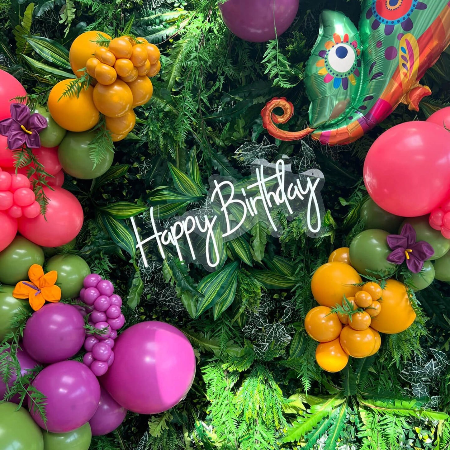 5D Green Jungle Fabric Artificial Flower Wall Party Decor Outdoor-ubackdrop