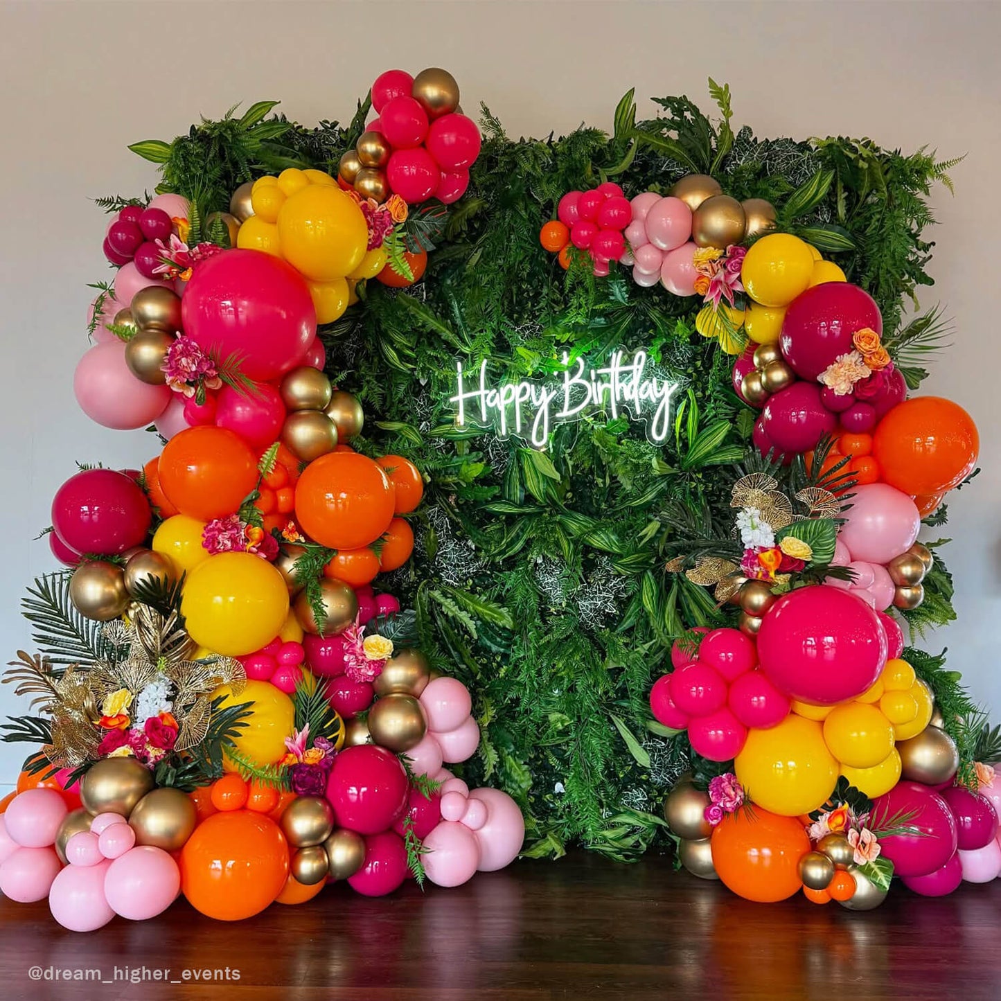 5D Green Jungle Fabric Artificial Flower Wall Party Decor Outdoor-ubackdrop