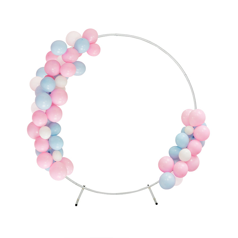 6.5 Ft Round Aluminum Wedding Arch Photo Booth Backdrop Stand-ubackdrop