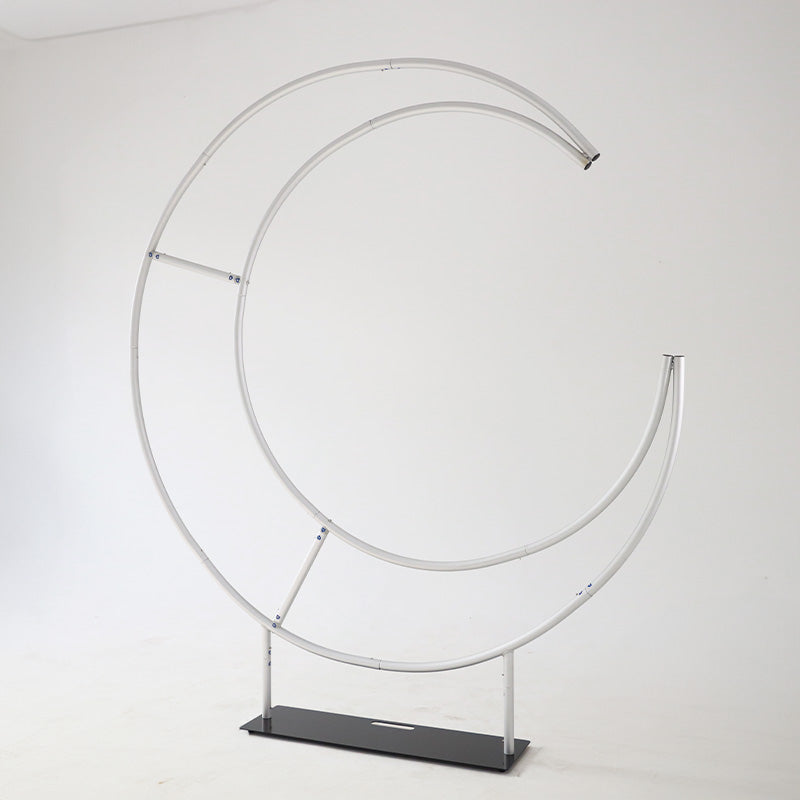 6.5ft Round Moon shaped Wedding Arch Stand-ubackdrop