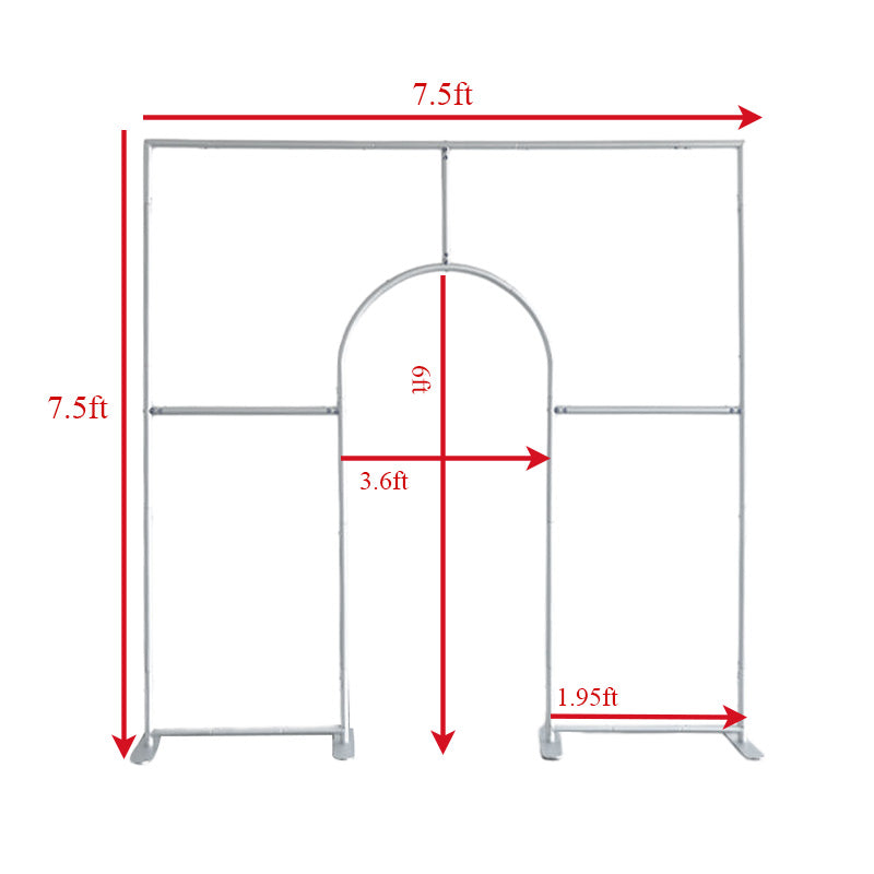 7.5x7.5ft Birthday Party Flower Arch Frame Welcome Stand Door-ubackdrop