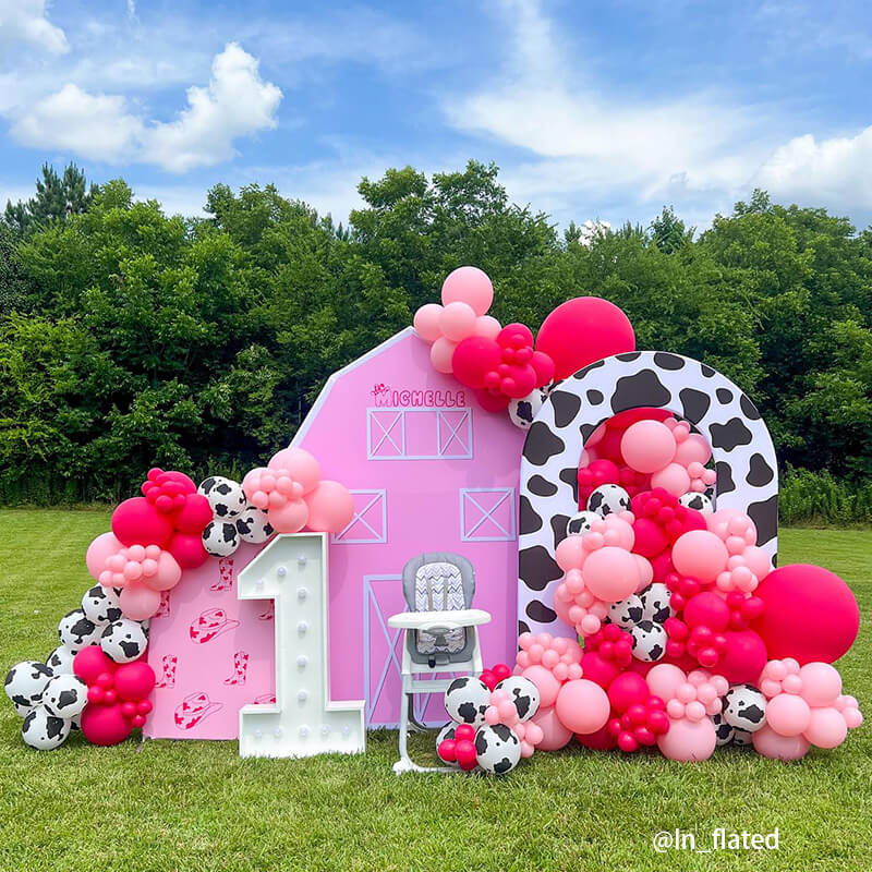 7x7ft Barn Backdrop Stand | Birthday Party Decoration Prop-ubackdrop