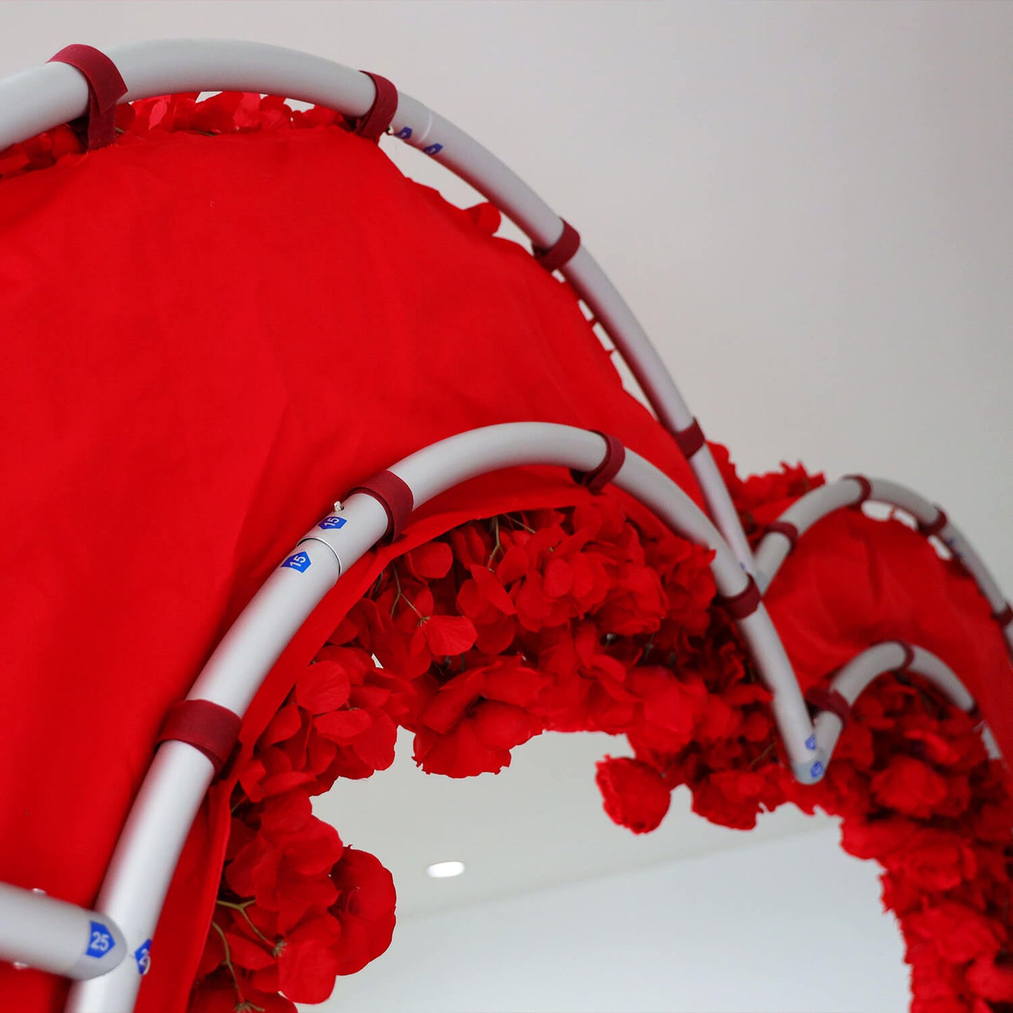 8ft Party & Hoop Balloon Double Layer Heart Shape Loop Flower Arch Photo Booth Backdrop Stand Heart Backdrop-ubackdrop