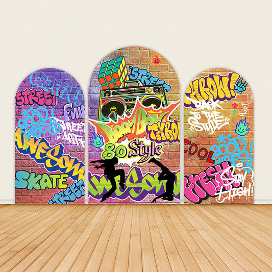 90s Graffiti Theme Birthday Party Decoration Backdrop-ubackdrop