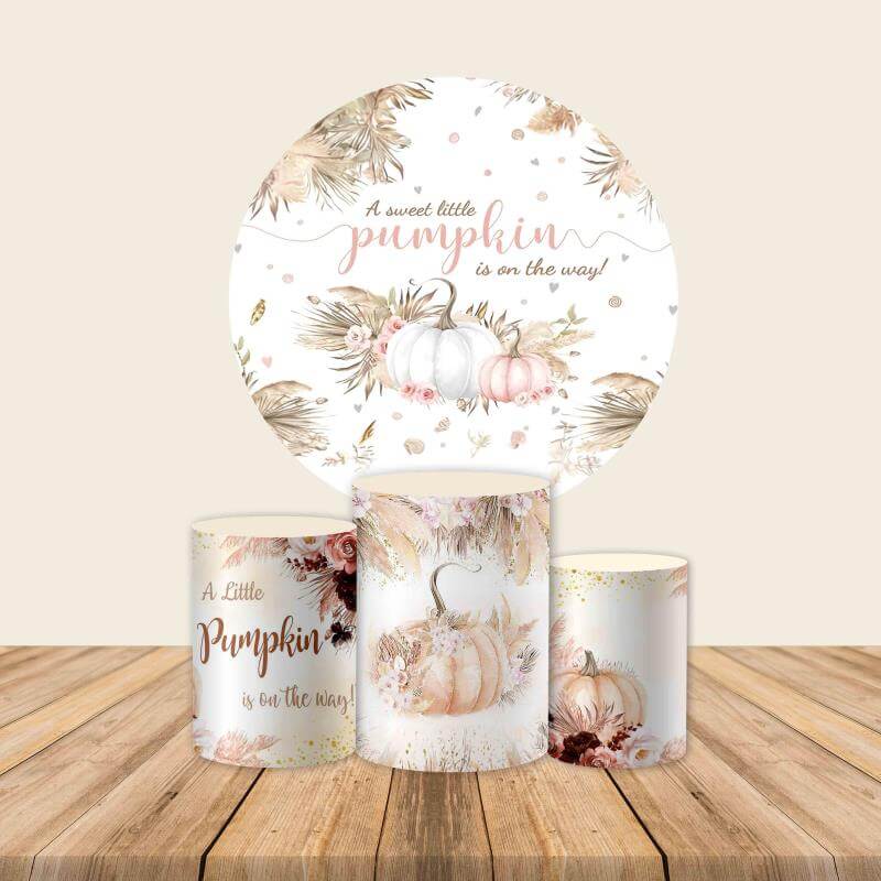 A Sweet Little Pumpkin Is On The Way Baby Shower Party Backdrop-ubackdrop