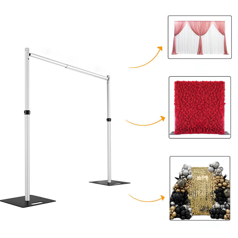 8x8ft Sturdy Adjustable Portable Flower Wall Balloon Stand for Baby Showers & Birthdays & Wedding Events-ubackdrop