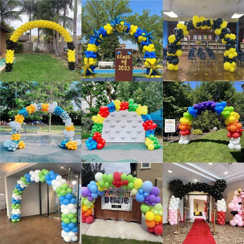 10x8 Ft Aluminum Balloon Arch Frame Wedding Arch Stand-ubackdrop