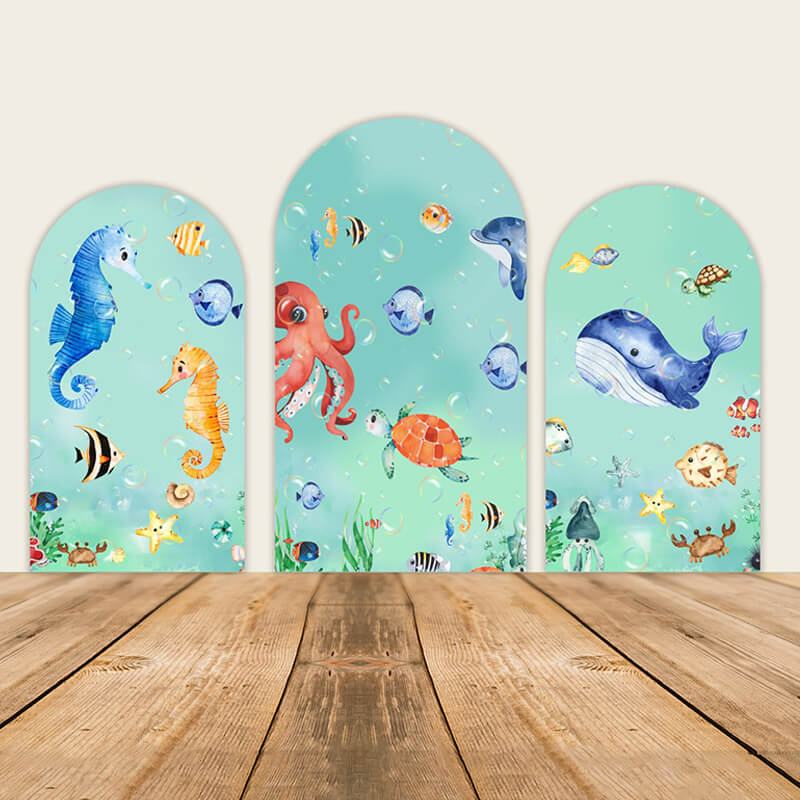 Underwater World Custom Arch Walls Backdrop-ubackdrop