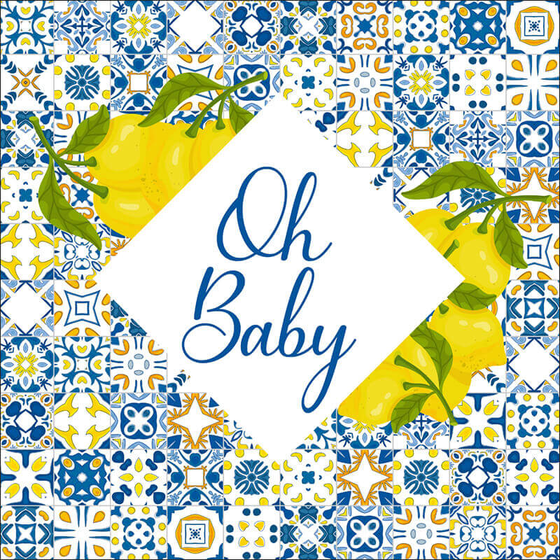 Lemon Newborn Baby Shower Party Backdrop-ubackdrop