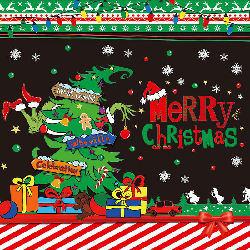 Merry Christmas Backdrop Party Decoration Supplies Winter-ubackdrop