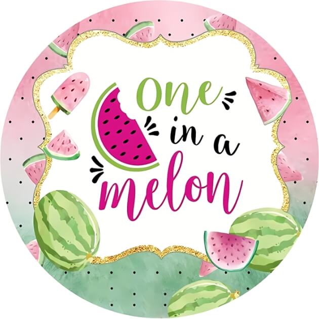 Baby Girl 1st Birthday Backdrop Summer Fruit Watermelon Backdrop-ubackdrop