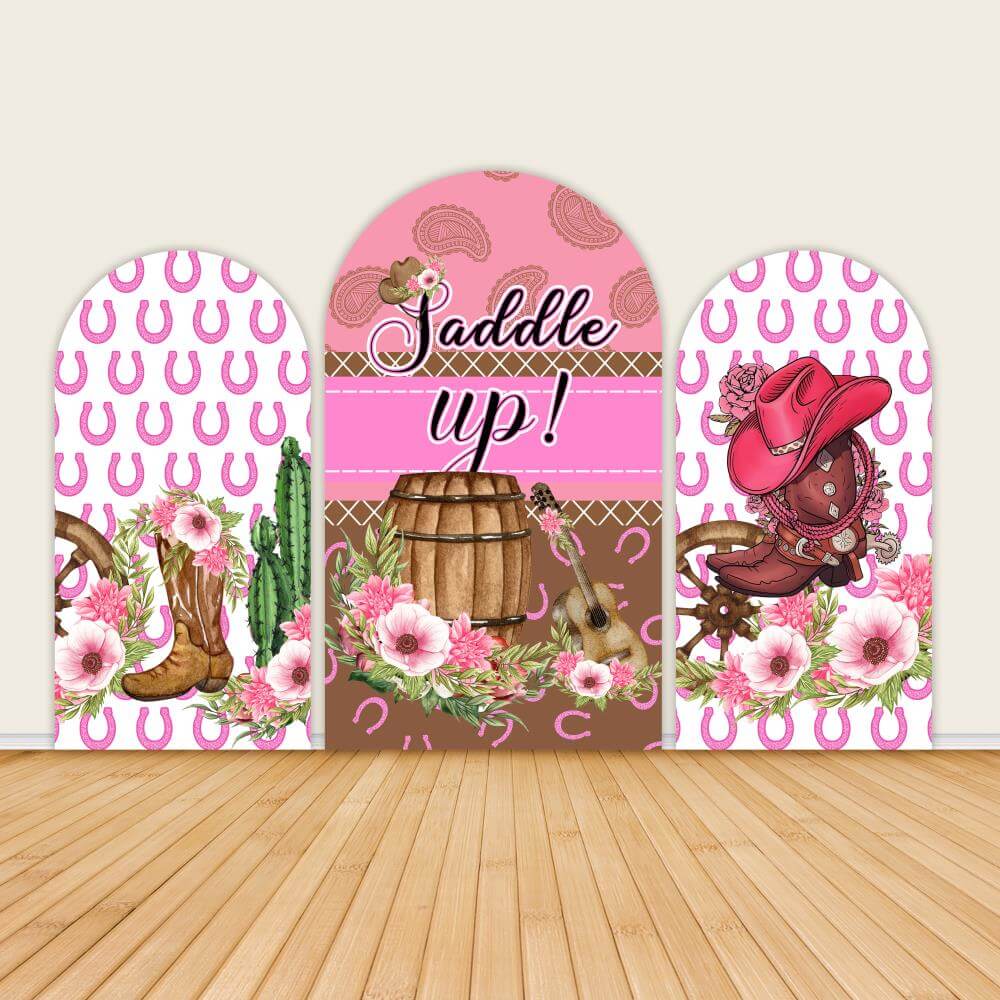 Baby Girl Cowgirl Birthday Party Decoration Backdrop-ubackdrop