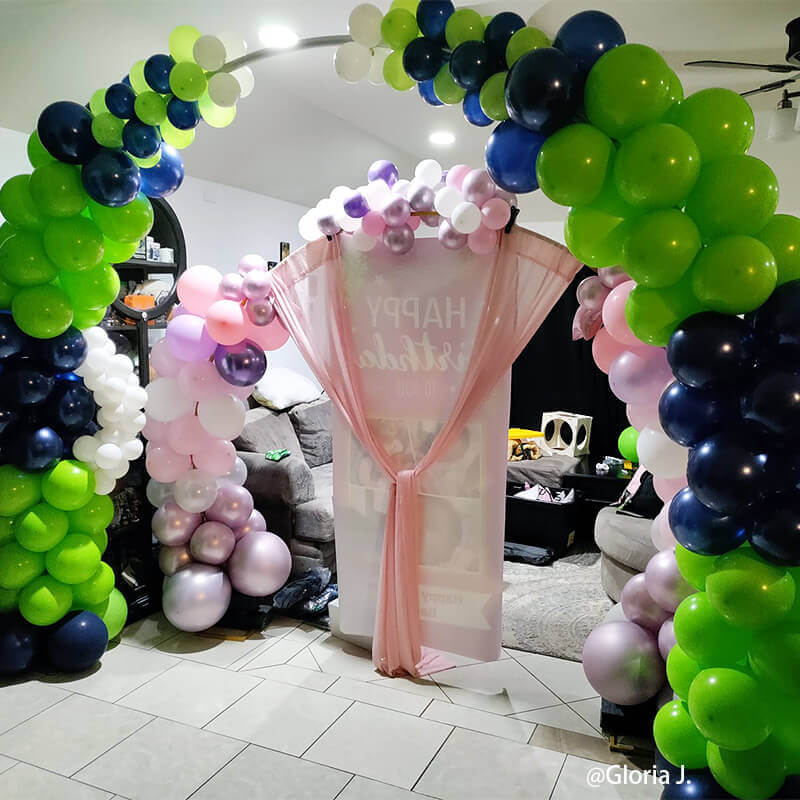 10x8 Ft Aluminum Balloon Arch Frame Wedding Arch Stand-ubackdrop