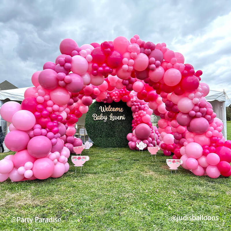 10x8 Ft Aluminum Balloon Arch Frame Wedding Arch Stand-ubackdrop