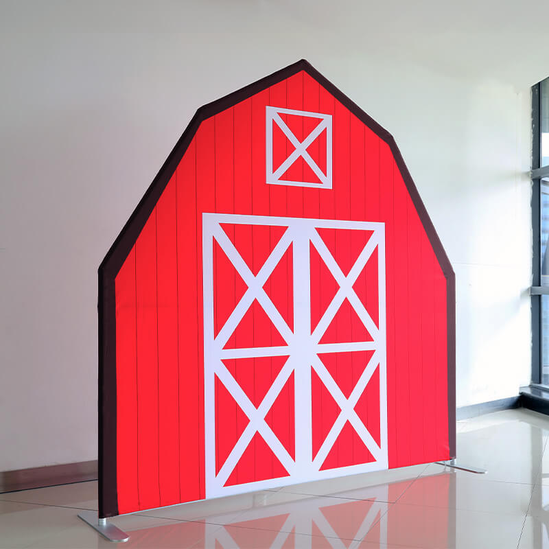 7x7ft Barn Backdrop Stand | Birthday Party Decoration Prop-ubackdrop