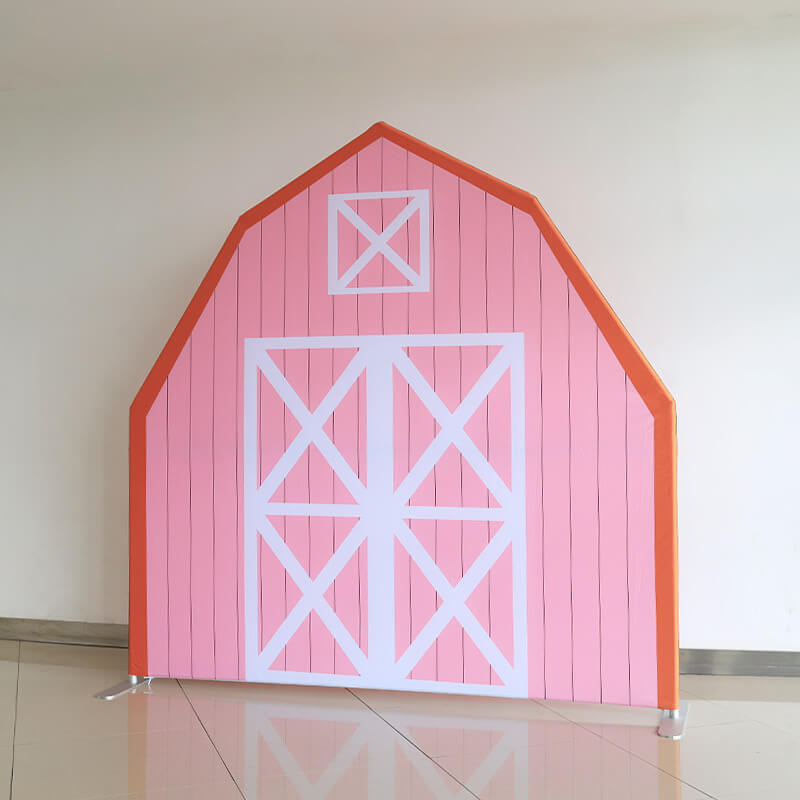 7x7ft Barn Backdrop Stand | Birthday Party Decoration Prop-ubackdrop