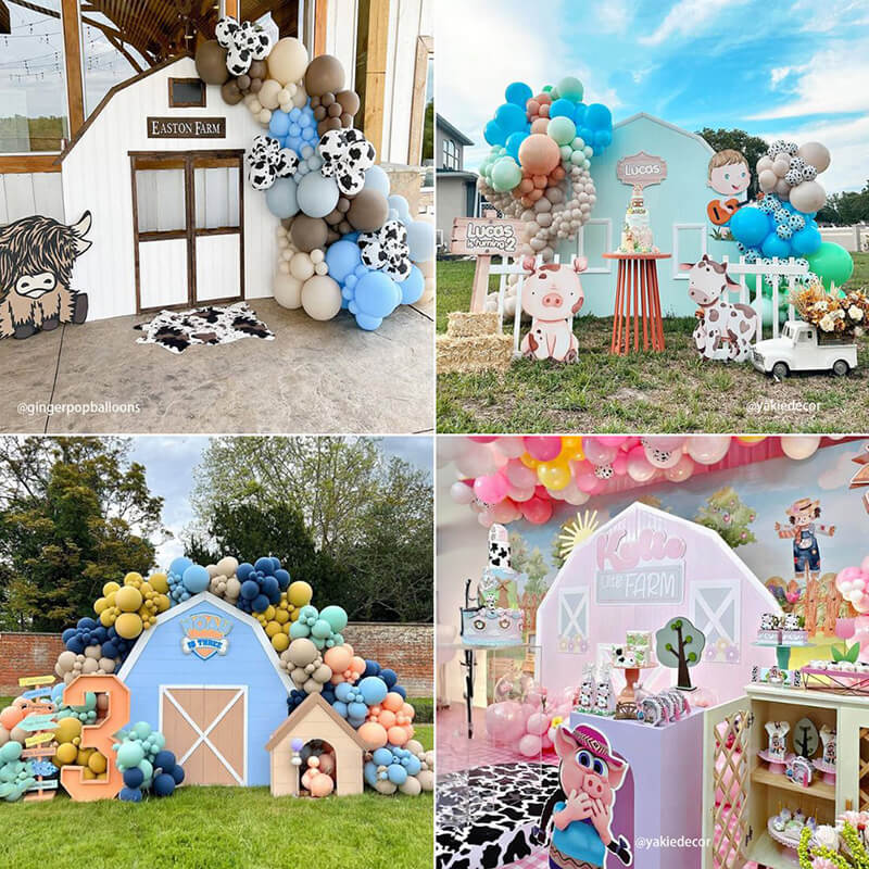 7x7ft Barn Backdrop Stand | Birthday Party Decoration Prop-ubackdrop