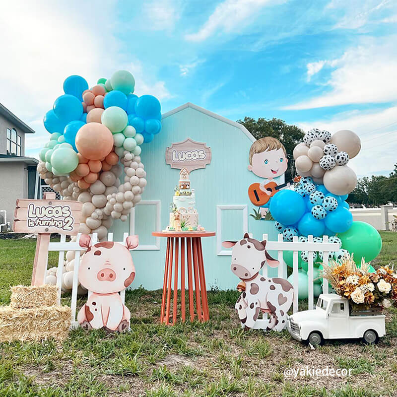 7x7ft Barn Backdrop Stand | Birthday Party Decoration Prop-ubackdrop
