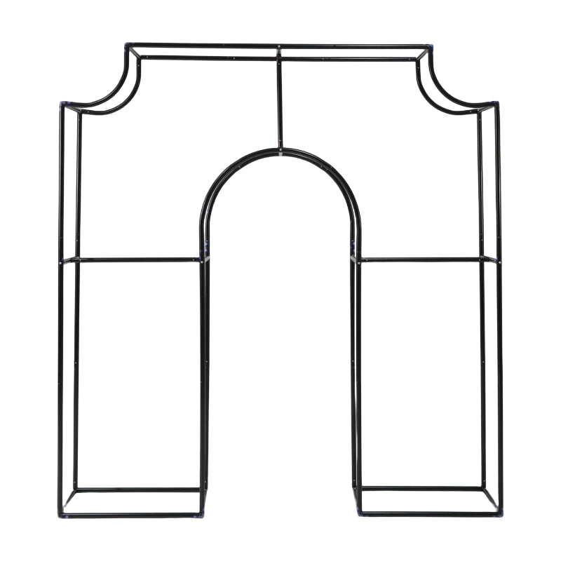 6.5x7.2ft Black Arc de Triomphe Party Backdrop Stand-ubackdrop