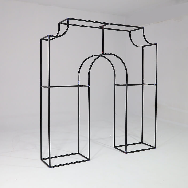 6.5x7.2ft Black Arc de Triomphe Party Backdrop Stand-ubackdrop