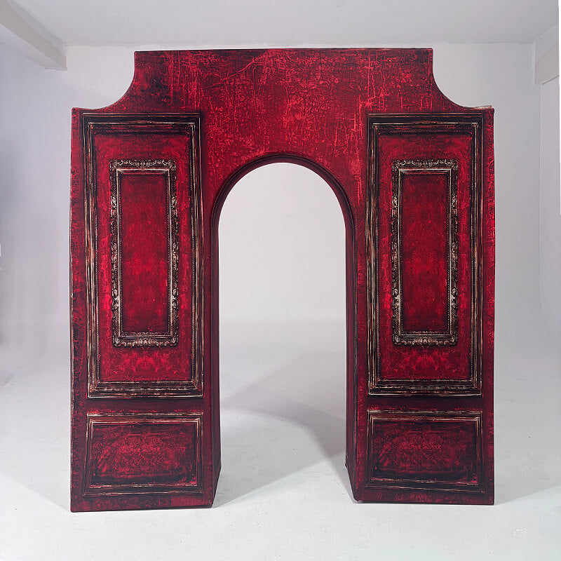 6.5x7.2ft Black Arc de Triomphe Party Backdrop Stand-ubackdrop
