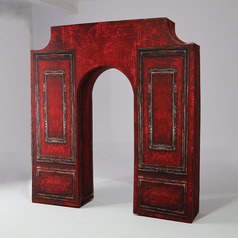 6.5x7.2ft Black Arc de Triomphe Party Backdrop Stand-ubackdrop