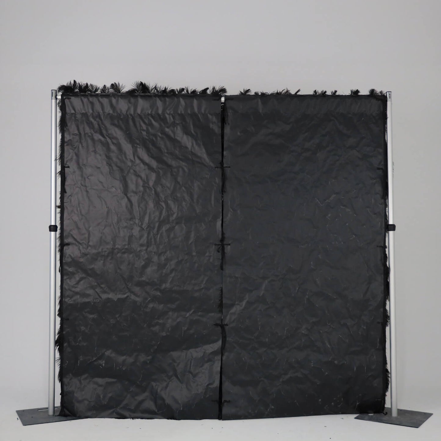 Black Feather Flower Wall for Wedding Arrangement Bridal Shower Party Backdrop-ubackdrop