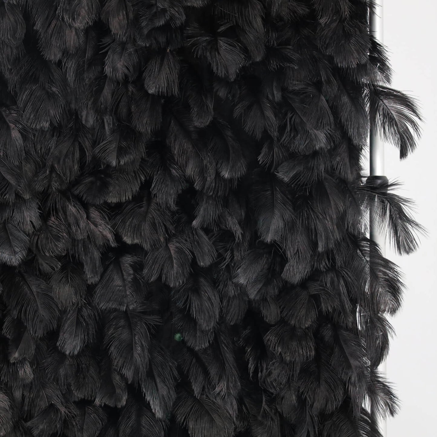 Black Feather Flower Wall for Wedding Arrangement Bridal Shower Party Backdrop-ubackdrop