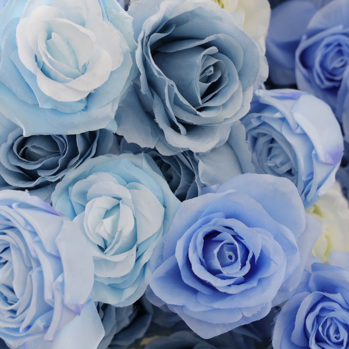 Blue Roses Heart Shaped Flower Wall For Baby Shower Decoration-ubackdrop
