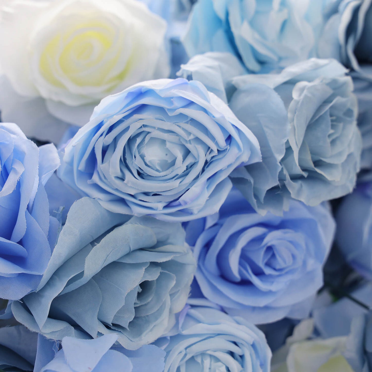Blue Roses Heart Shaped Flower Wall For Baby Shower Decoration-ubackdrop
