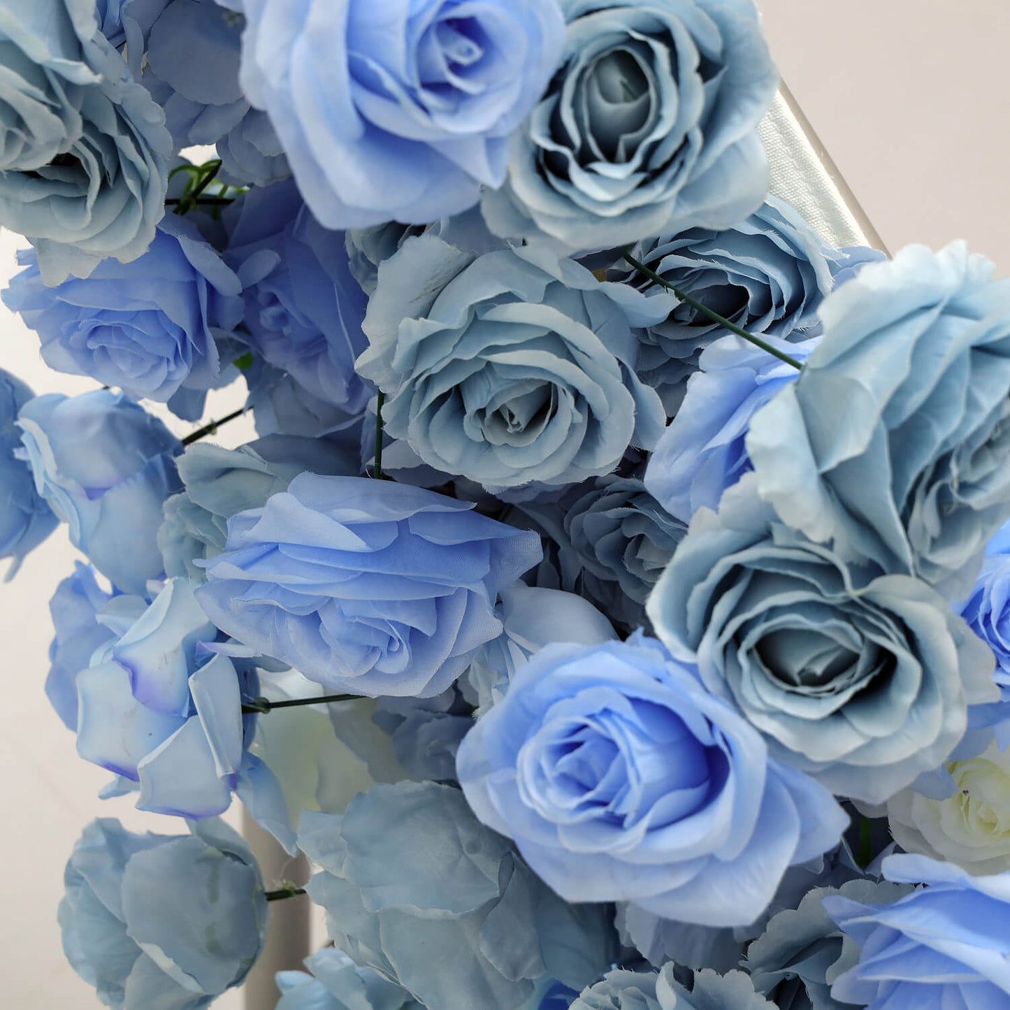 Blue Roses Heart Shaped Flower Wall For Baby Shower Decoration-ubackdrop