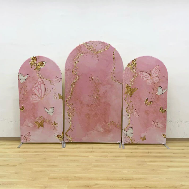 Butterfly Princess Girls Happy Birthday Party Backdrop-ubackdrop