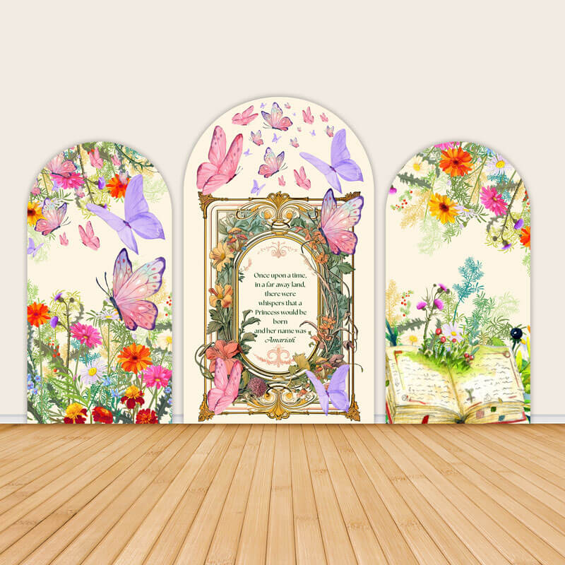 Butterfly Theme Baby Shower Backdrop Cover-ubackdrop