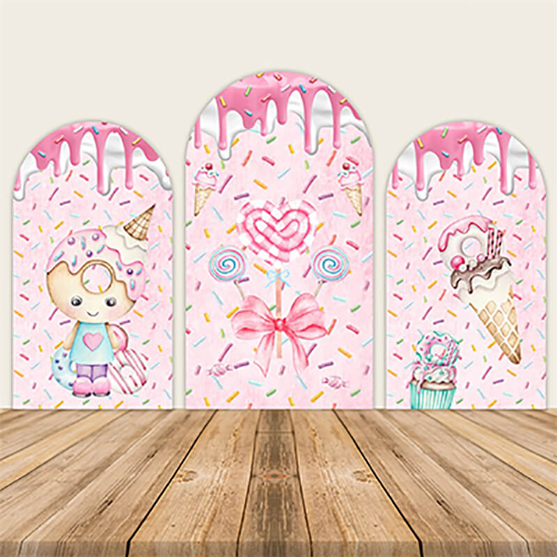 Candy Donut Photo Kids Birthday Party Decoration Backdrop-ubackdrop