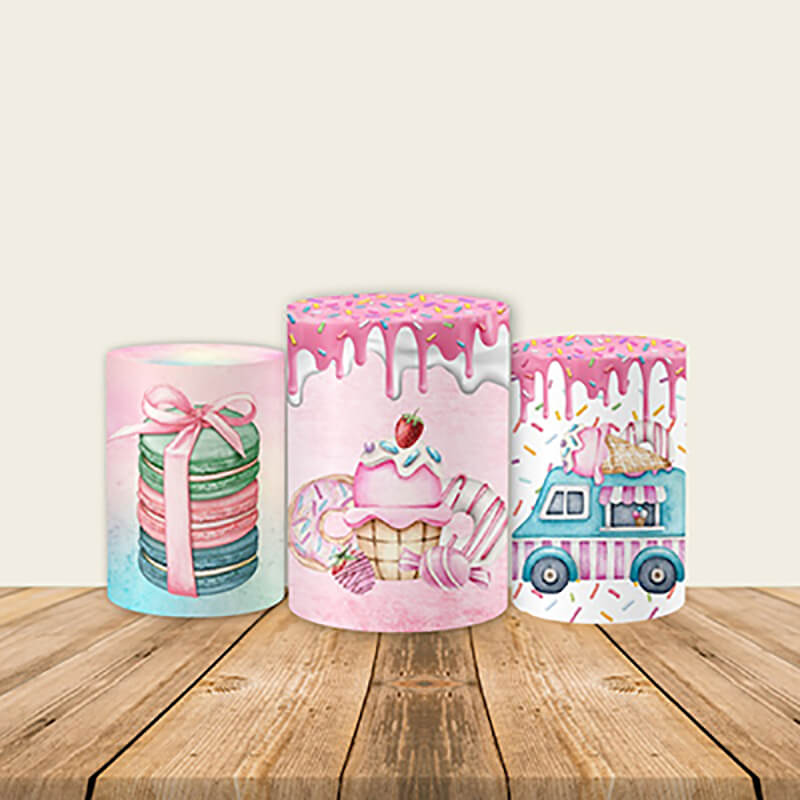 Candy Photo Kids Birthday Party Pedestal Cover-ubackdrop