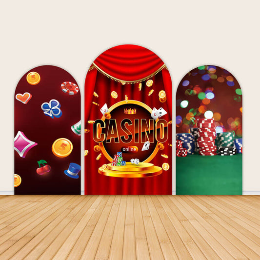 Casino Theme Chiara Arched Backdrop Wall Covers-ubackdrop