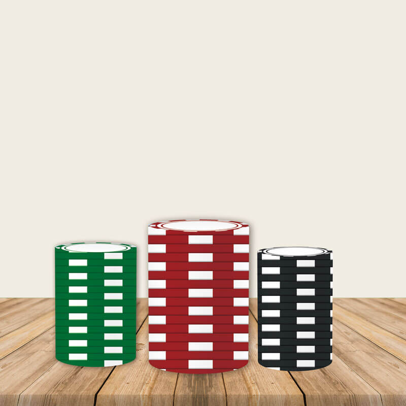 Casino Theme Fabric Pedestal Covers ubackdrop