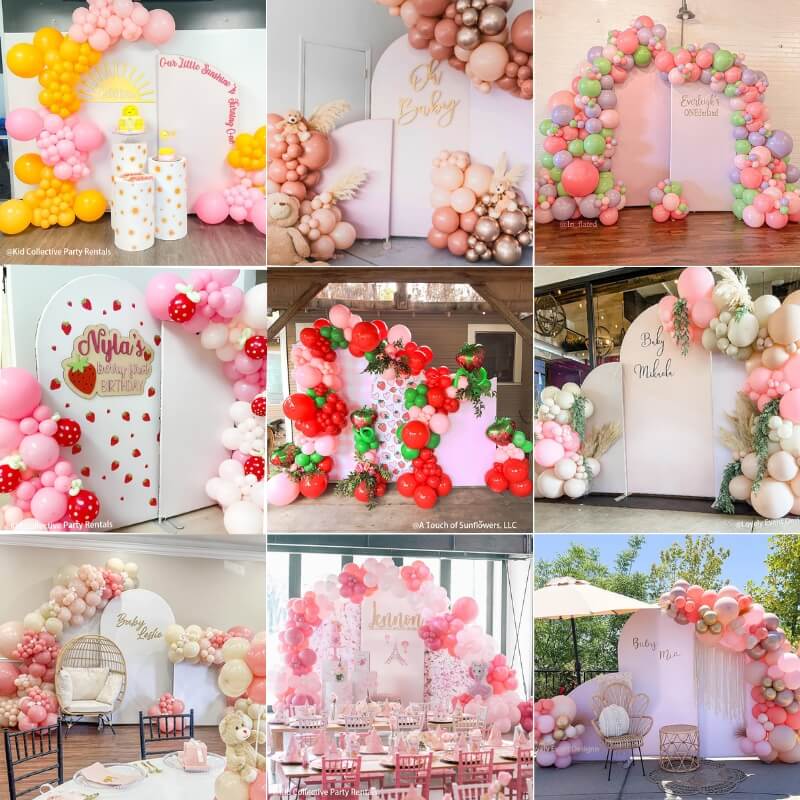 Chiara Arched Backdrop Wall Set, Birthday&Baby Shower&Wedding Party Decoration-ubackdrop